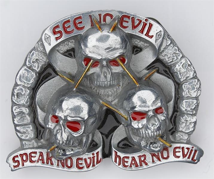 Gürtelschnalle - Speak No Evil, Feel No Evil, Hear No Evil