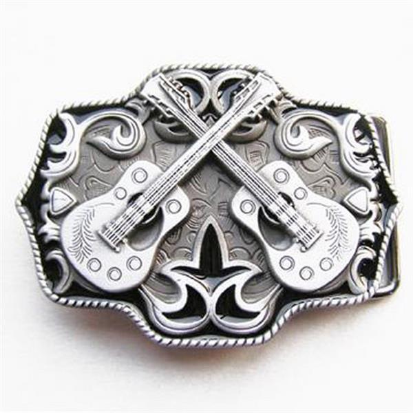 Gürtelschnalle - Western Country Music With Black And Red Enamels