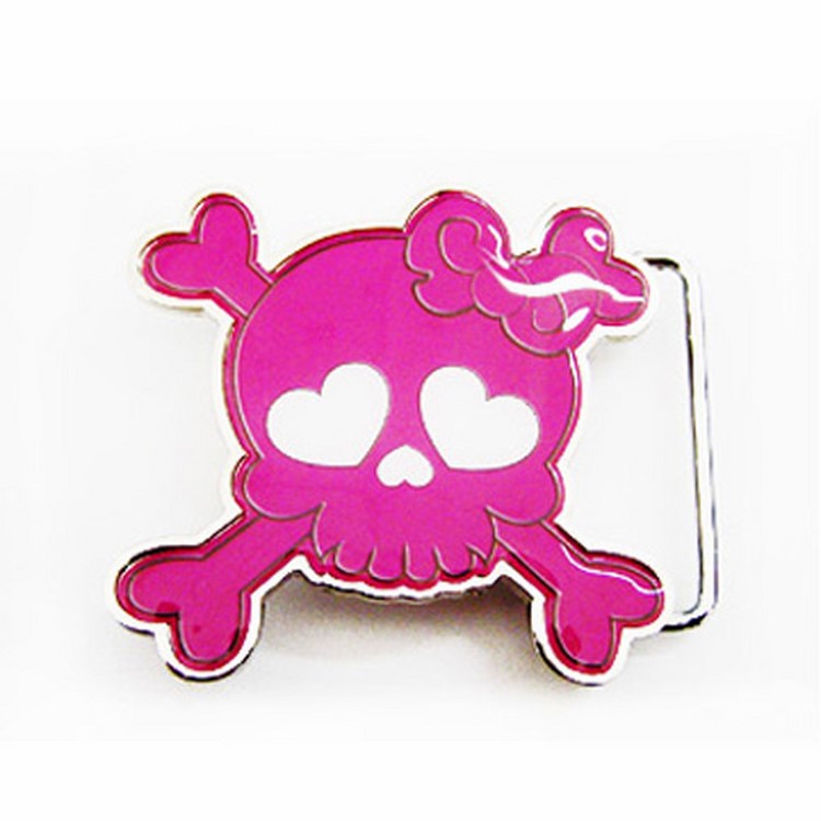 Gürtelschnalle - Girlie Skull Pink