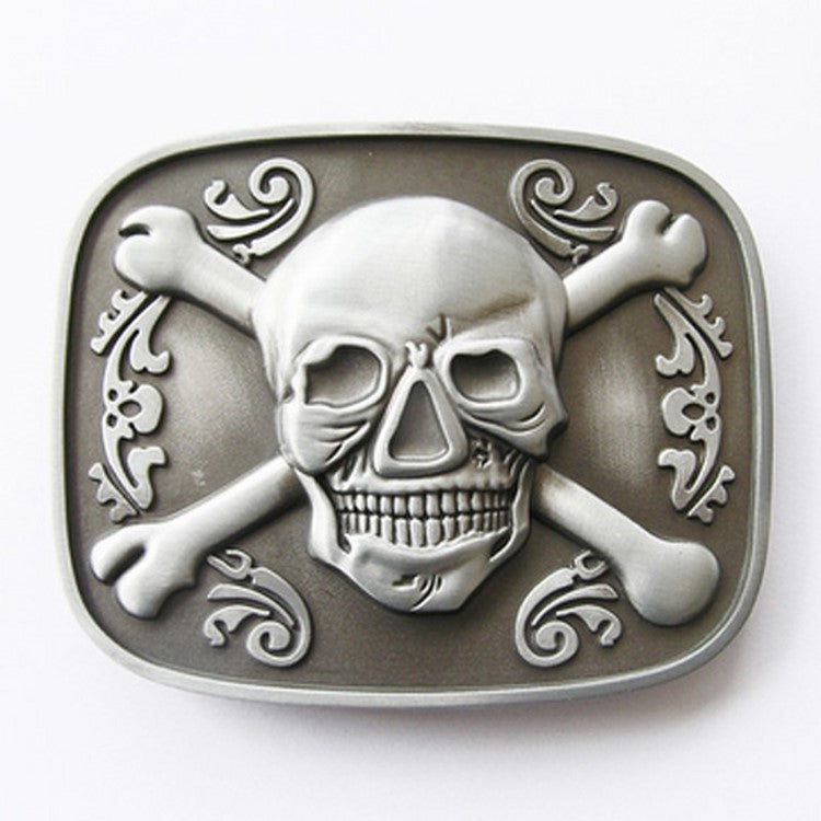 Flaschenöffner Gürtelschnalle - Original Tattoo Skull Flower Bottle Opener