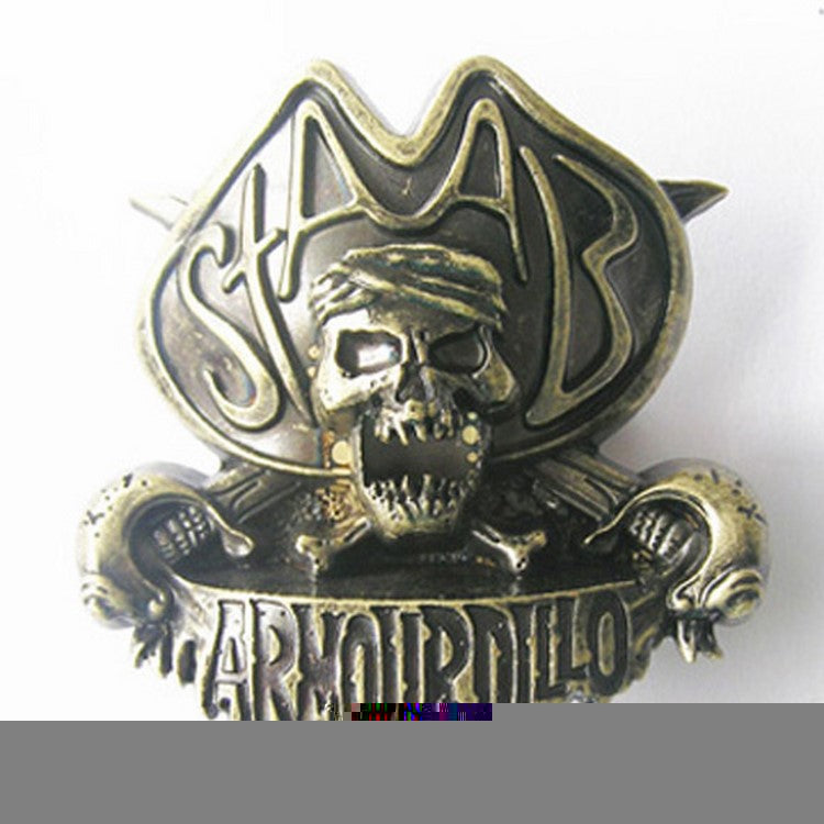 Flaschenöffner Gürtelschnalle - 3d Gothic Pirate Skull With Bottle Opener