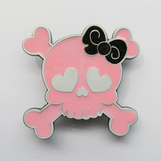 Gürtelschnalle - Girlie Skull Pink