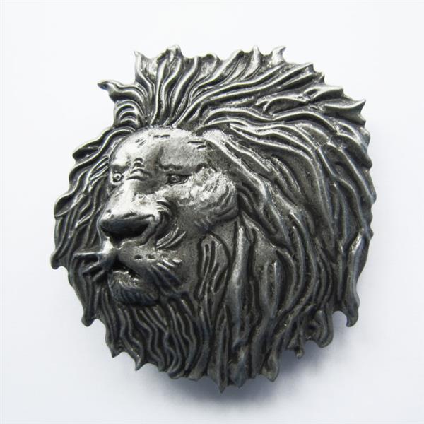 Gürtelschnalle - Distressed Lion Head Belt Buckle