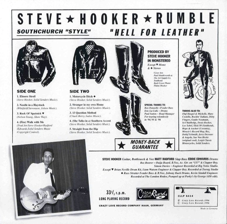 10inch - Steve Hooker Rumble - Hell For Leather