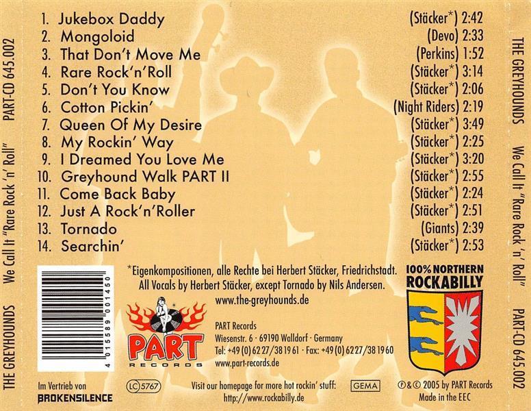 CD - Greyhounds - We Call It Rare Rock'n'Roll