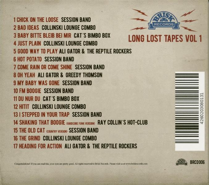 CD - Ray Collins Hot Club - Long Lost Tapes