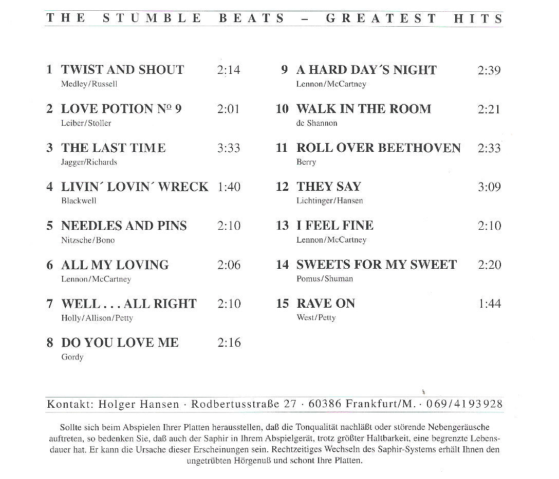 CD - Stumble Beats - Greatest Hits