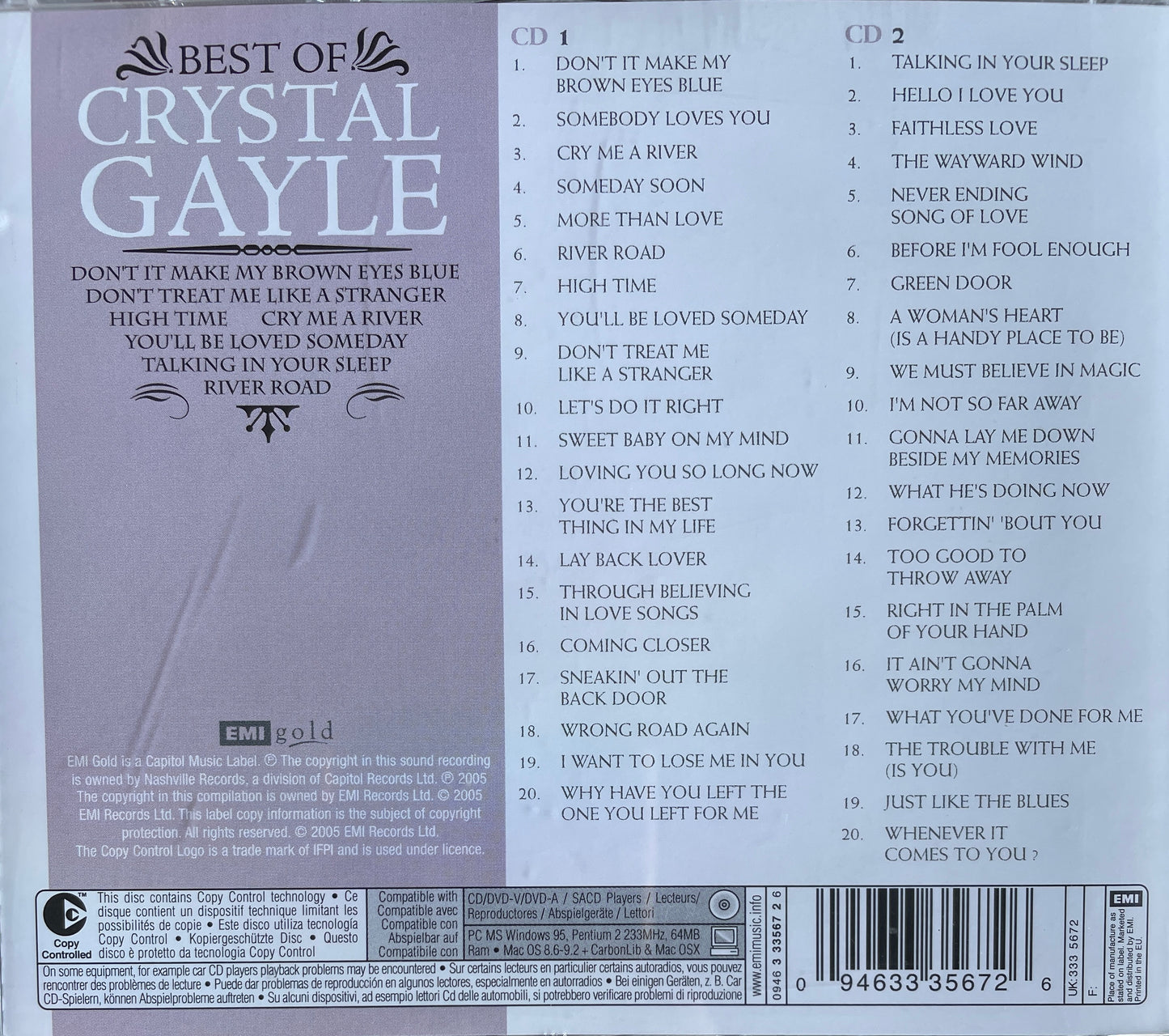 CD - Crystal Gayle - Best Of
