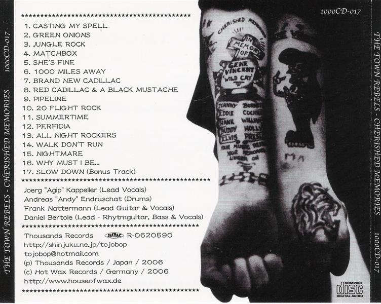 CD - Town Rebels - Cherished Memories