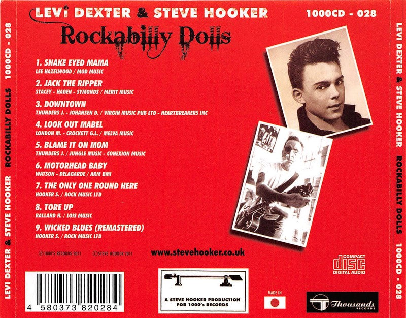 CD - Levi Dexter & Steve Hooker - Rockabilly Dolls