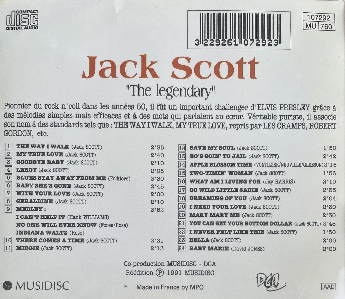 CD - Jack Scott - The Legendary