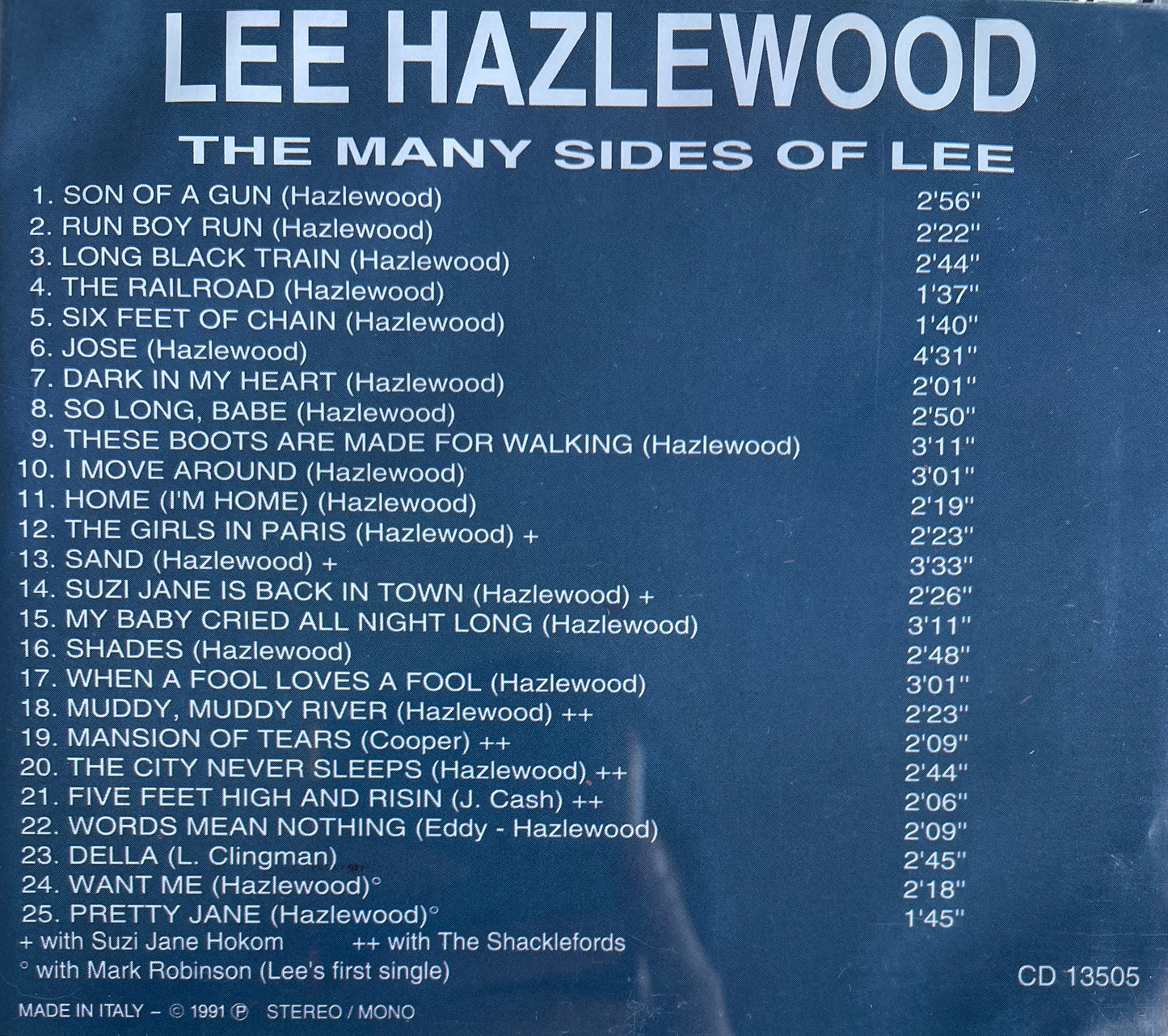 CD - Lee Hazlewood - The Many Sides Of Lee