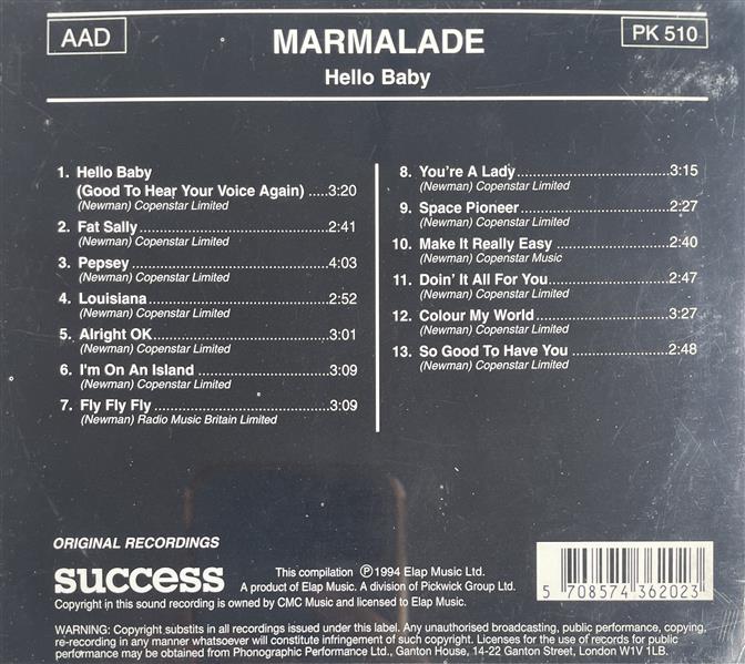 CD - Marmalade - Hello Baby