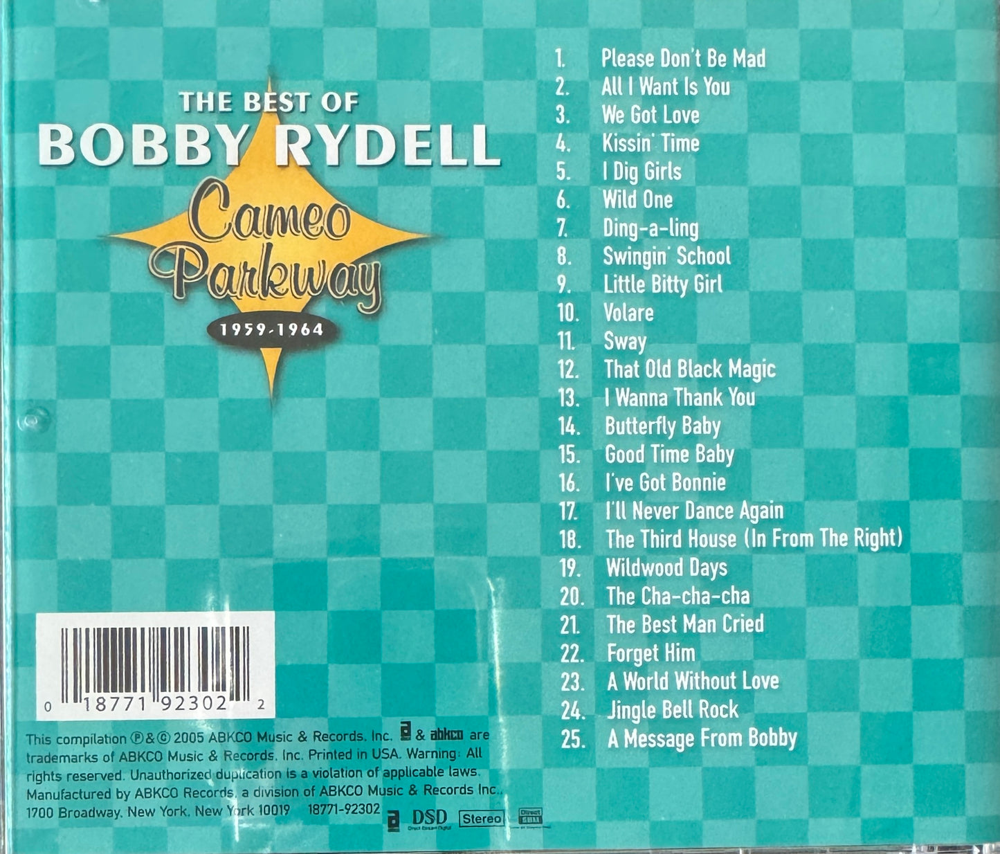 CD - Bobby Rydell - Cameo Parkway