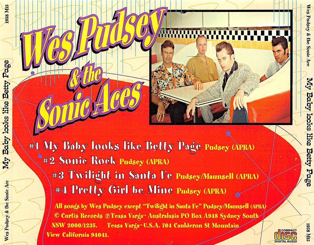 CD - Wes Pudsey and The Sonic Ace - My Baby Looks Like Betty Page