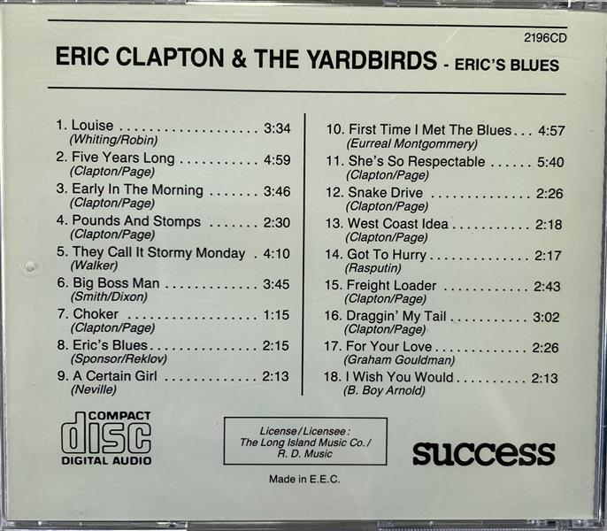 CD - Eric Clapton & The Yardbirds - Eric's Blues