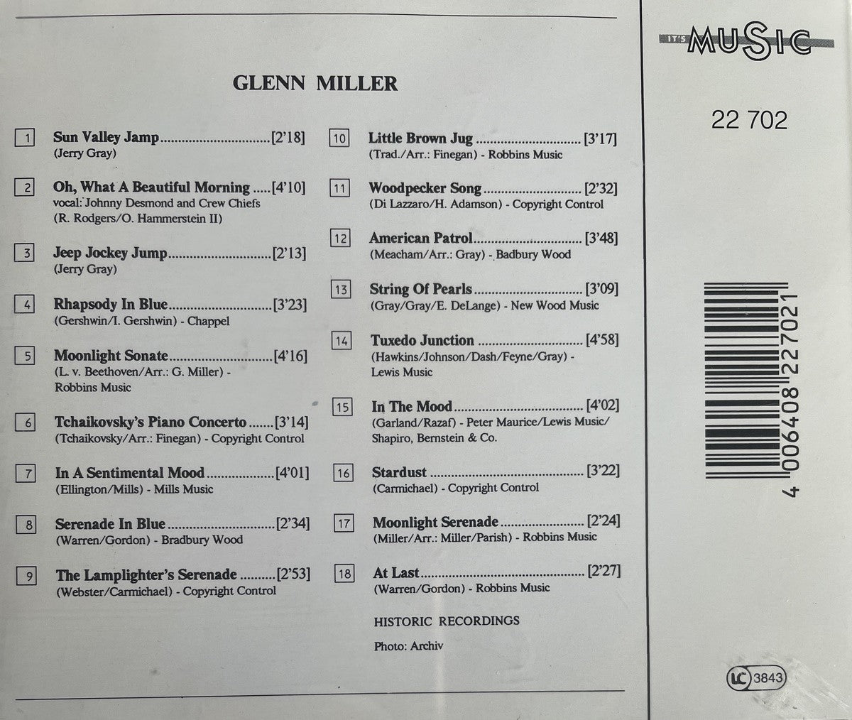 CD - Glenn Miller - Self Titled