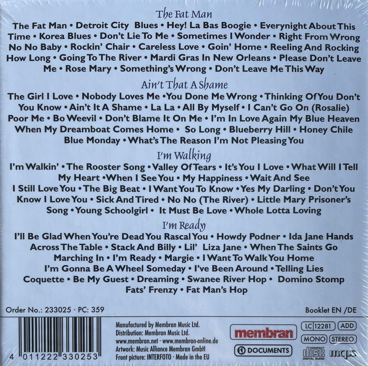 CD-4 - Fats Domino - 80 Original Rock'n'Roll Classics