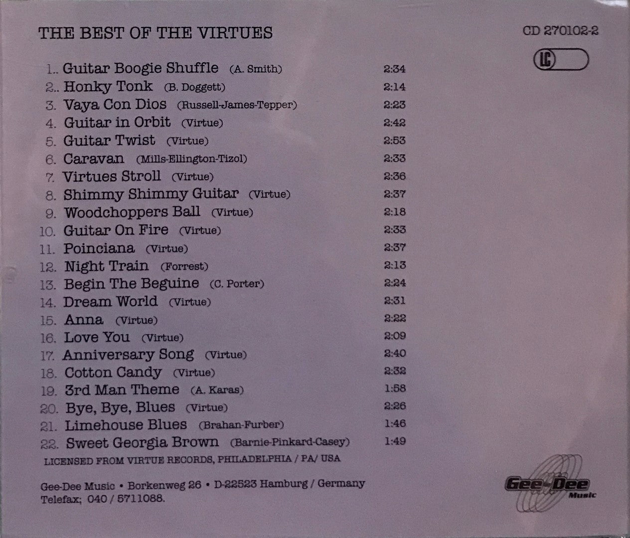 CD - Virtues - Guitar on Fire - The Best of The Virtues
