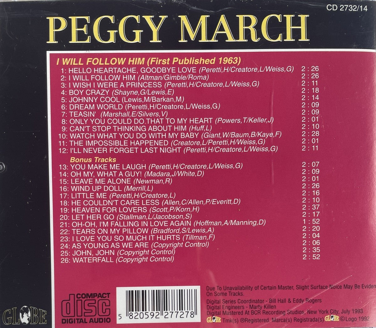 CD - Little Peggy March - Boy Crazy!