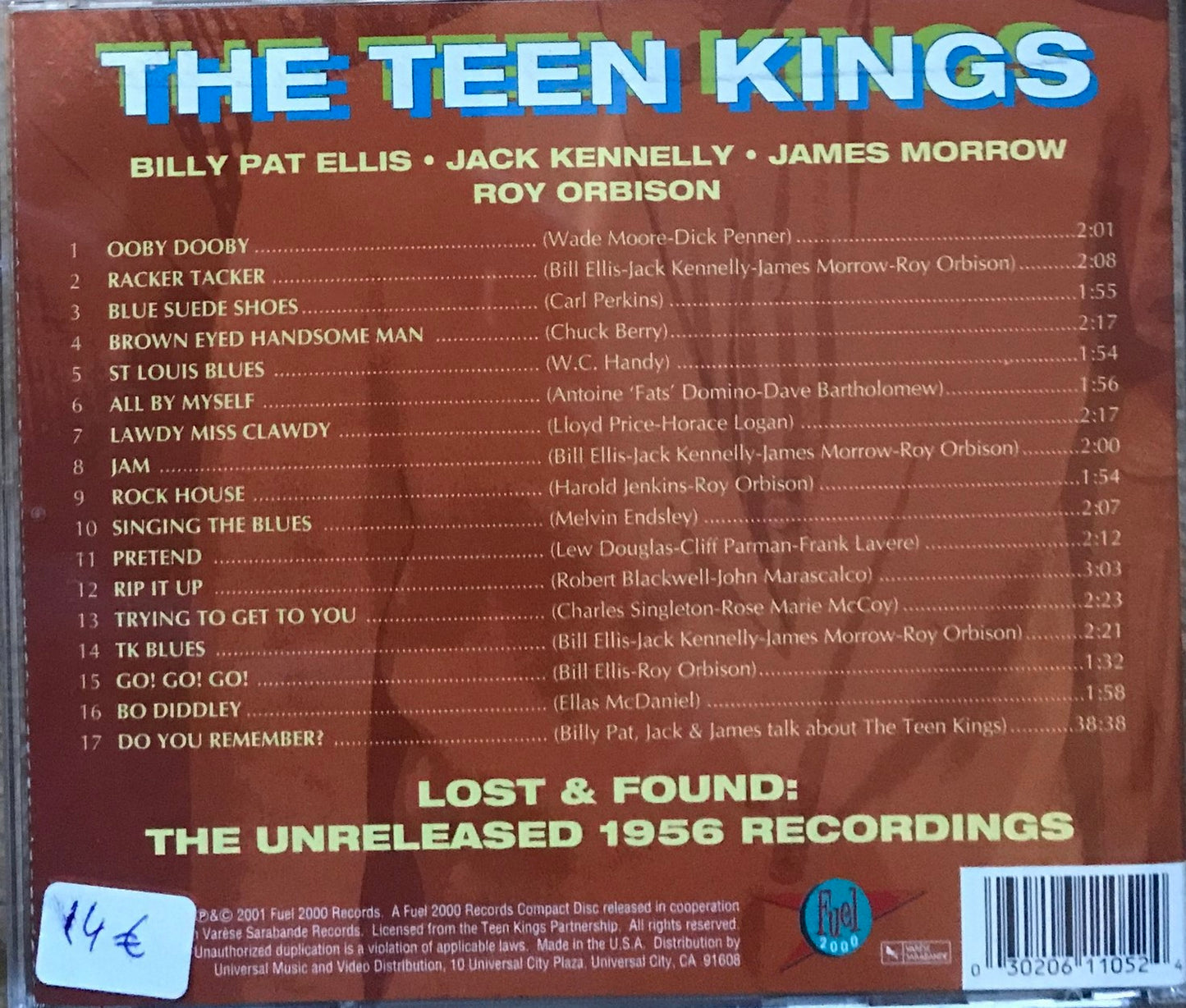 CD - Teen Kings - Lost & Found - The Unreleased 1956 Recordings