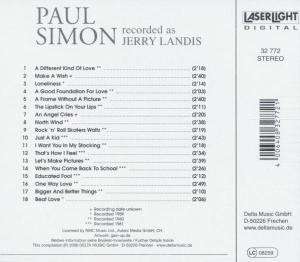 CD - Paul Simon - Recorded As Jerry Landis