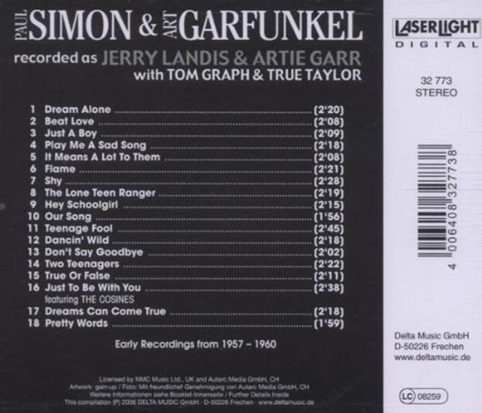 CD - Simon & Garfunkel - Recorded As Jerry Landis & Artie Garr