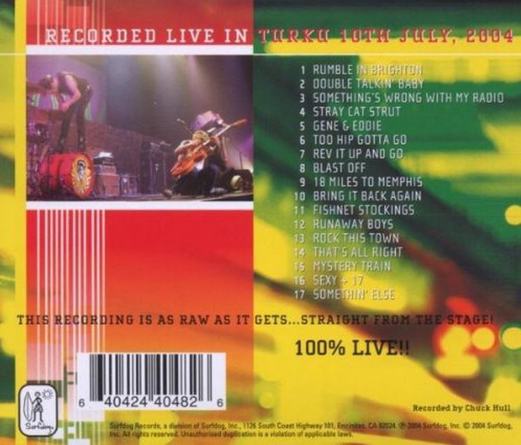 CD - Stray Cats - Recorded Live In Turku 10th July 2004
