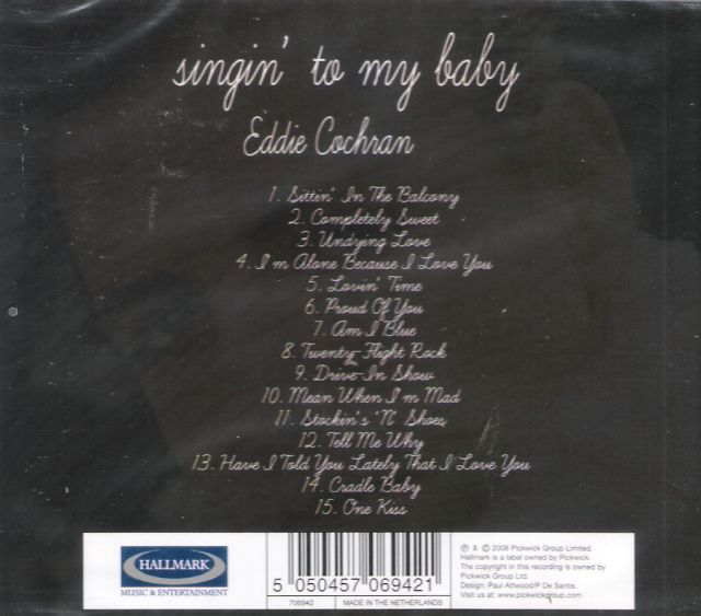 CD - Eddie Cochran - Singin' To My Baby