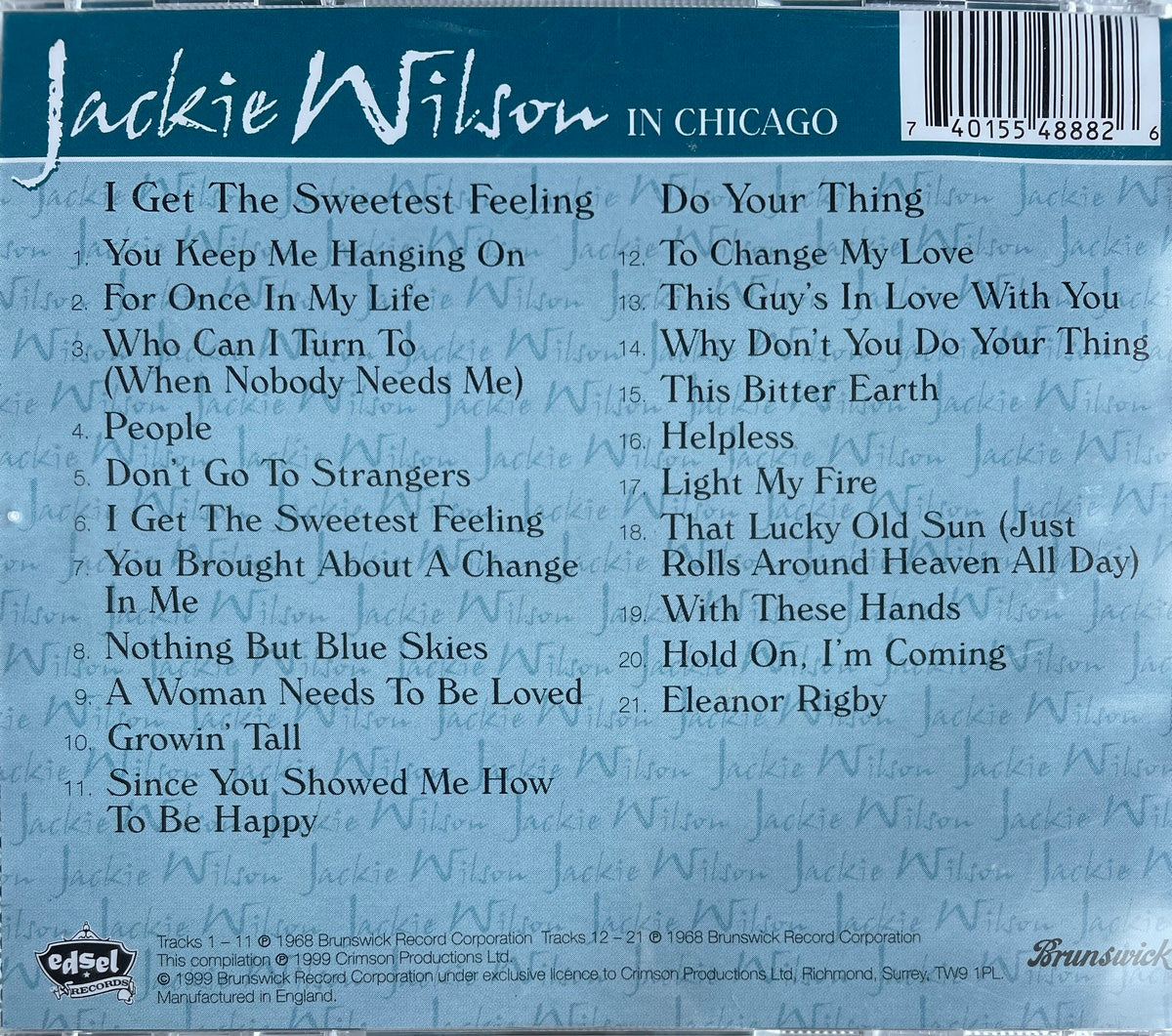 CD - Jackie Wilson - In Chicago - I Get The Sweetest Feeling & Do Your Thing
