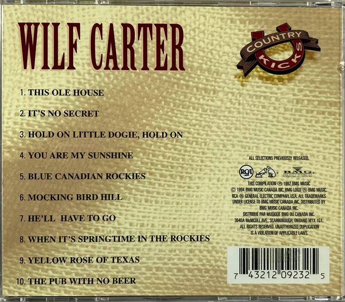 CD - Wilf Carter - Country Kicks