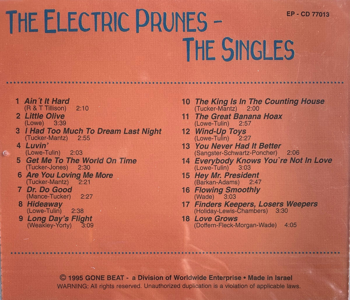 CD - Electric Prunes - The Singles
