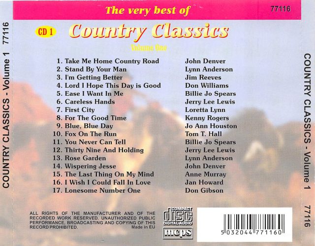 CD - VA - Country Classics Vol. 1