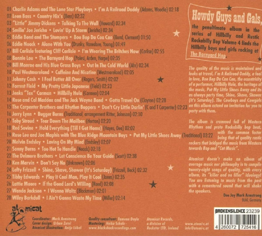 CD - VA - The Barnyard Hop - Hillbilly And Rustic Rockabilly Bop Vol. 4
