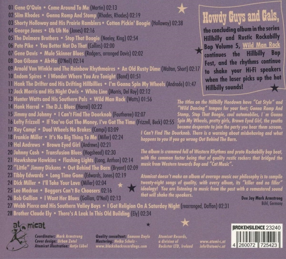 CD - VA - Wild Man Rock - Hillbilly And Rustic Rockabilly Bop Vol. 5