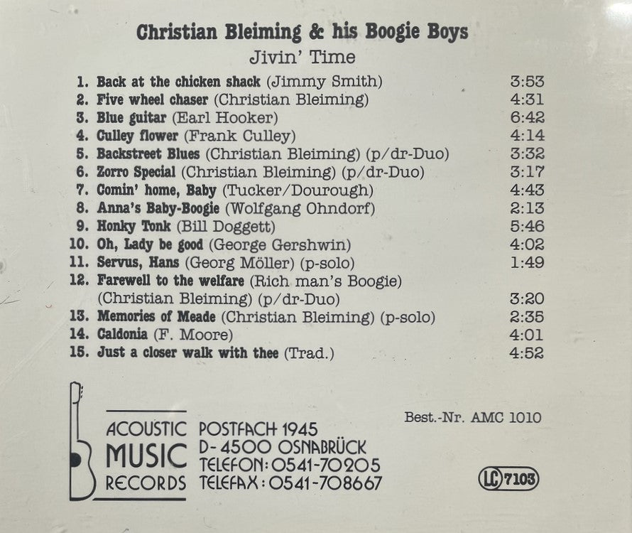 CD - Christian Bleiming & His Boogie Boys - Jivin' Time