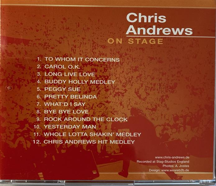 CD - Chris Andrews - On Stage