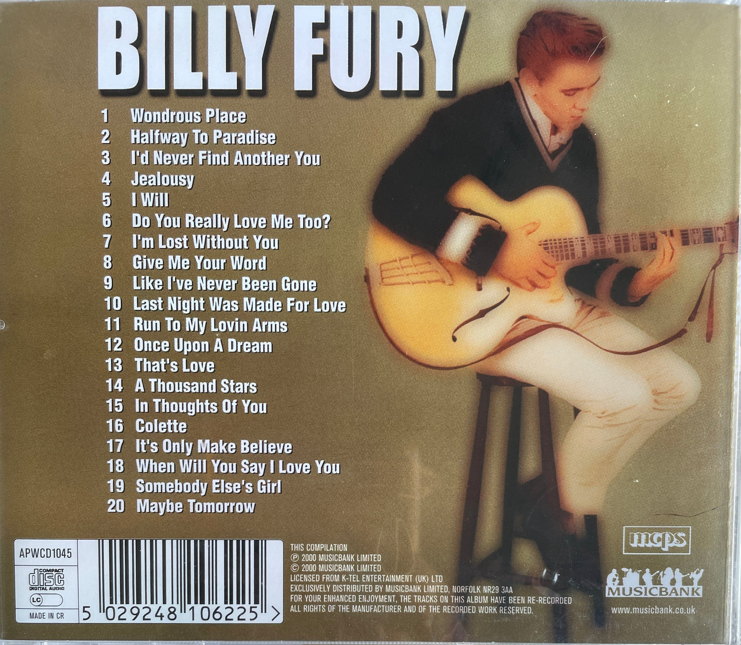 CD - Billy Fury - self titled
