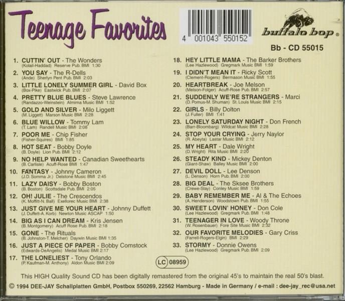CD - VA - Teenage Favorites