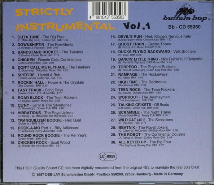 CD - VA - Strictly Instrumental Vol. 1