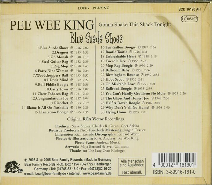 CD - Pee Wee King - Blue Suede Shoes