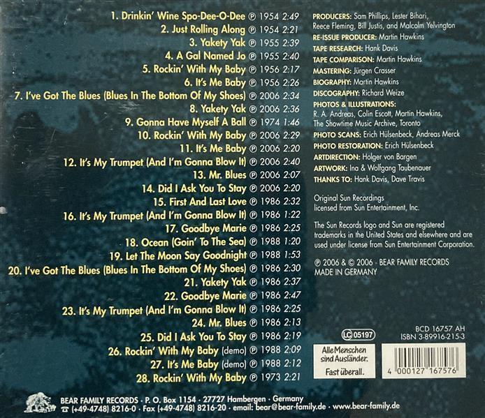 CD - Malcom Yelvington - It's Me, Baby The Sun Years, Plus