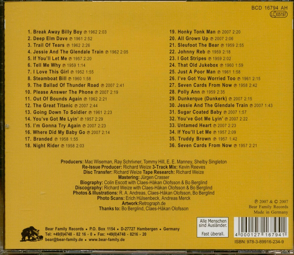 CD - Howard Crockett - Out Of Bounds-The Johnny Horton Connection