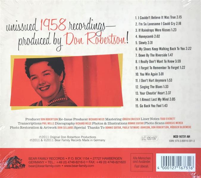 CD - Bonnie Guitar - By The Fireside