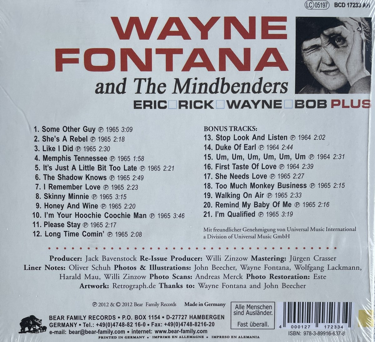 CD - Wayne Fontana & The Mindbenders - Eric Rick Wayne Bob - Plus