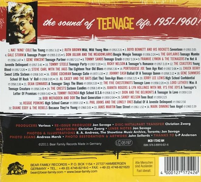 CD - VA - Teenager & Youth In Music 1951 - 60