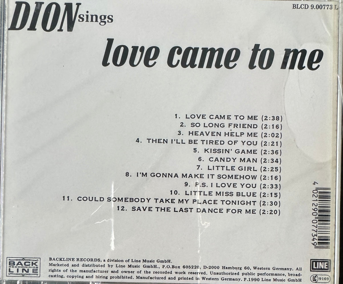 CD - Dion - Love Came To Me
