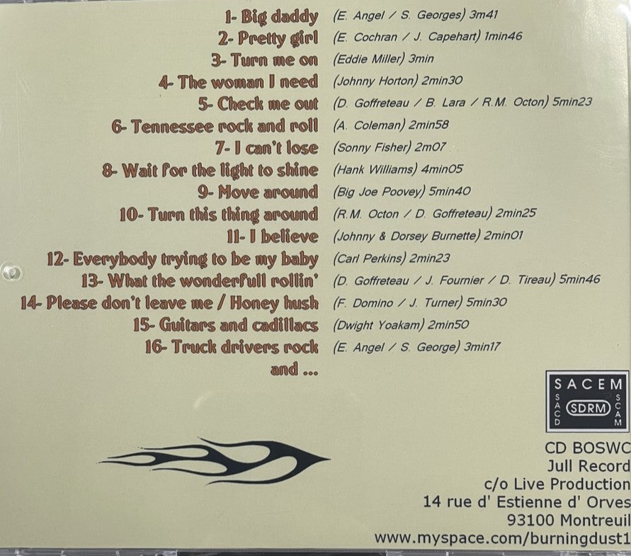 CD - Burning Dust On Speed Wheels - Live