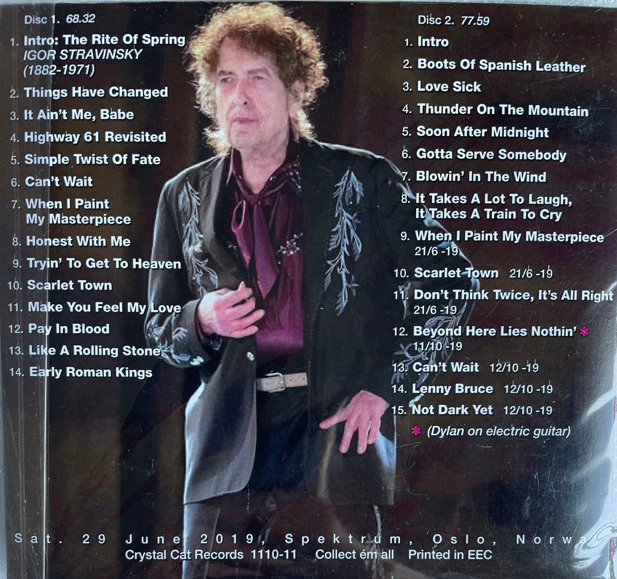 CD-2 - Bob Dylan And His Band - Spektrum, Oslo, 2019