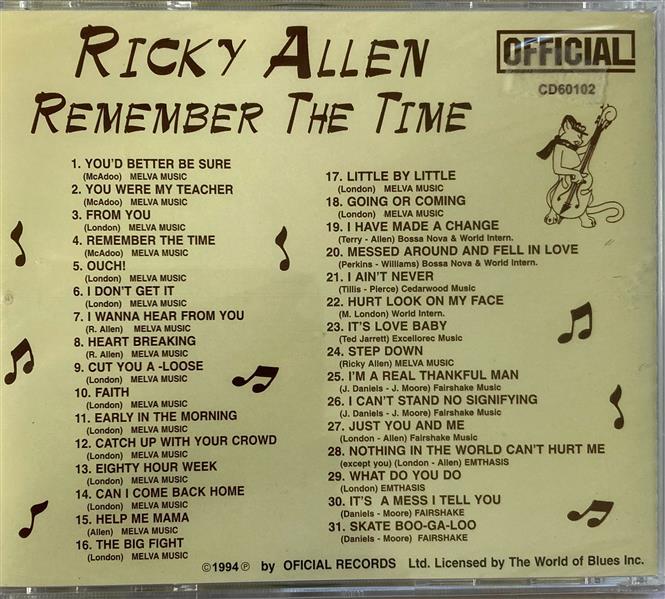 CD - Rick Allen - Remember The Time